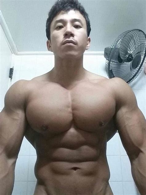 asian muscle bear|Massive Chinese Bodybuilder Flex Big Pecs Muscles .